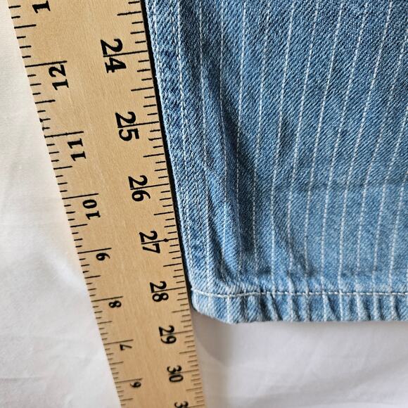 Lucky Brand Women's Boy Mid Rise Striped Relaxed Straight Jeans 8/29R - Picture 13 of 14
